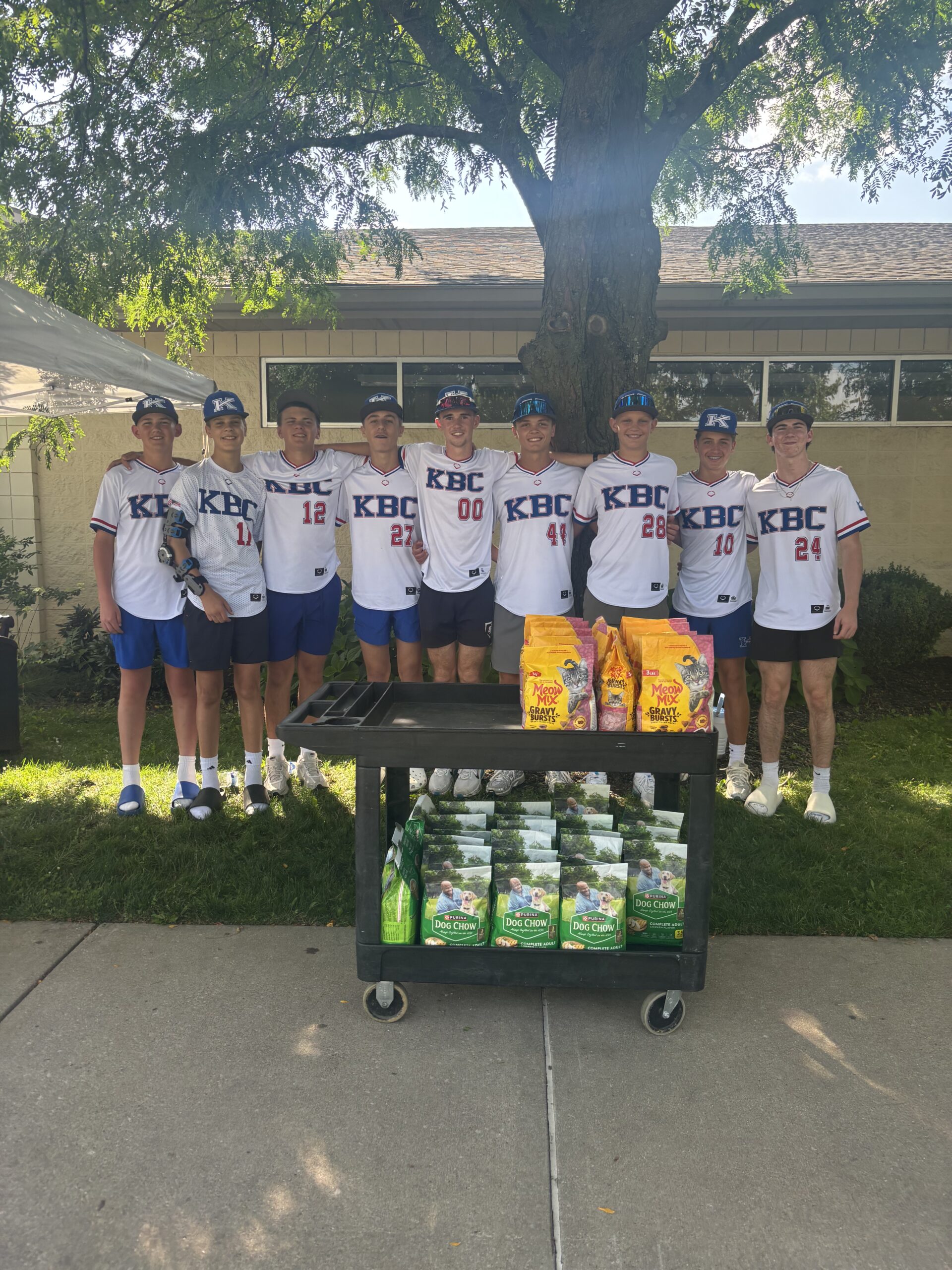 Pet food drive group photo